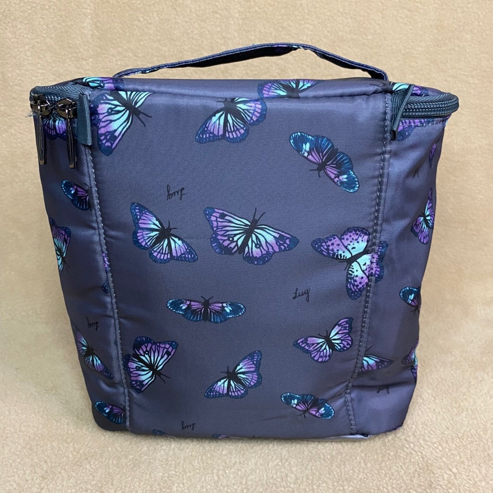 Lug Dolly Butterfly Cosmetic Travel Bag Insulated Case Organizer Makeup Pouch - Picture 3 of 11